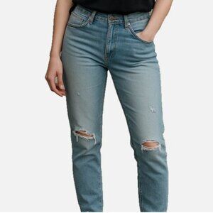 Old Navy Women’s Blue Jeans Size 4 Skinny Low Rise Distressed Denim Pants